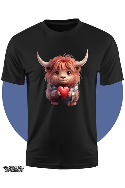 StoryGift Romania Tricou Copii Cu Un Zimbru Care Tine O Inima In Brate, Ilustratie, Apreciere, Recunostinta,