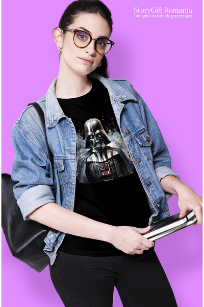 StoryGift Romania Tricou Femei Cu Darth Vader, Ilustratie, Razboiul Stelelor, Personaj, Iubitori D Blk_l