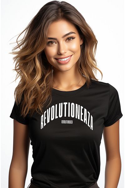 StoryGift Romania Tricou Femei Cuvantul Revolutioneaza, Motivational, Self Help, Intelegere De Sin Blk_l