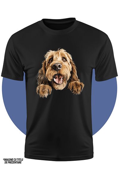 StoryGift Romania Tricou Copii Cu Un Caine Blanos Cu Pofta De Viata, Maro Deschis, Ilustratie, Pentru Iubito