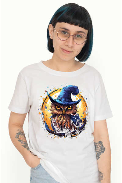 StoryGift Romania Tricou Femei Cu O Bufnita Cu Privire Malefica, Ilustratie, ...