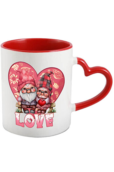 StoryGift Romania Cana cu 2 pitici care stau apropiati cu mesajul "Love", ini...