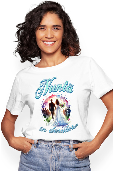 StoryGift Romania Tricou Femei Nunta În Derulare, Casatorie, Familie, Dragost...