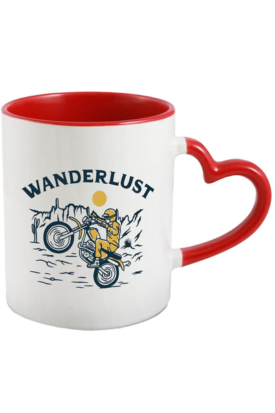 StoryGift Romania Cana Cu Mesaj In Engleza Wanderlust, Motocicleta, Soare, De...