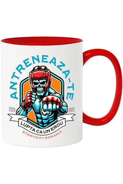 StoryGift Romania Cana Cu Luptator Mma Schelete Uman Cu Protectie Sport Conta...