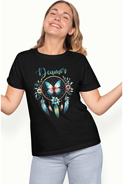 StoryGift Romania Tricou Femei Cu Un Fluture Cu Mesajul "dreamer", Ilustratie...
