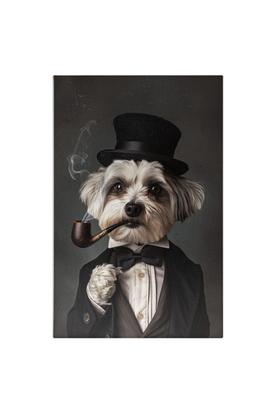 StoryGift Romania Tablou Canvas Maltișul Lui Charlie Chaplin Îmbrăcat Elegant...