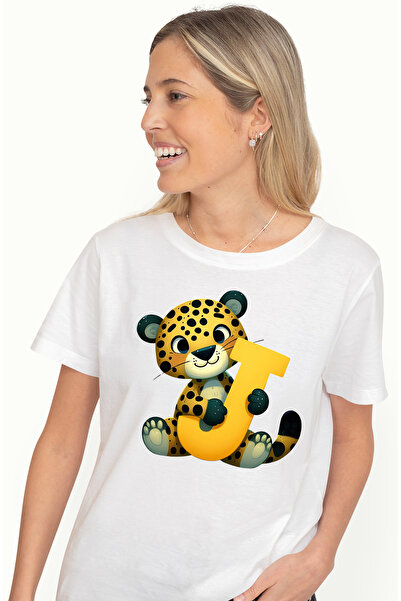 StoryGift Romania Tricou Femei Cu Un Jaguar Cu Litera "j", Ilustratie, Pentru...