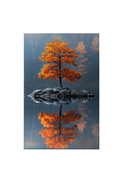 StoryGift Romania Tablou Canvas: Copacul Portocaliu În Mijlocul Oceanului Tih...
