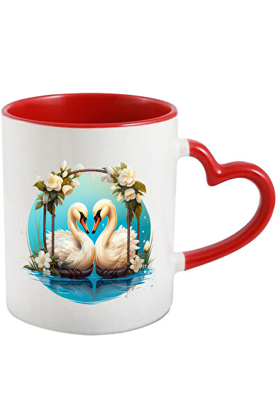 StoryGift Romania Cana Cu 2 Lebede | Ilustratie | Apropiere | Flori Albe | Ap...