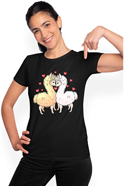 StoryGift Romania Tricou Femei Cu 2 Lame Care Formeaza O Inima, Valentine's D...