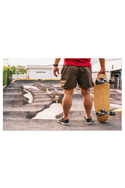 StoryGift Romania Tablou Canvas Barbat Asian Tinand Skateboard Skateboard, Sp...