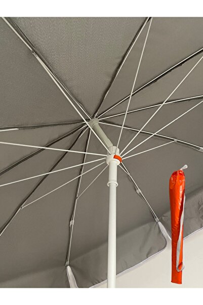 MEGA ŞEMSİYE 200 Cm 10 Telli Balkon Deniz Plaj Şemsiyesi Kalın Polyester Kumaş Çanta Hediyeli (BİDON HARİÇ)