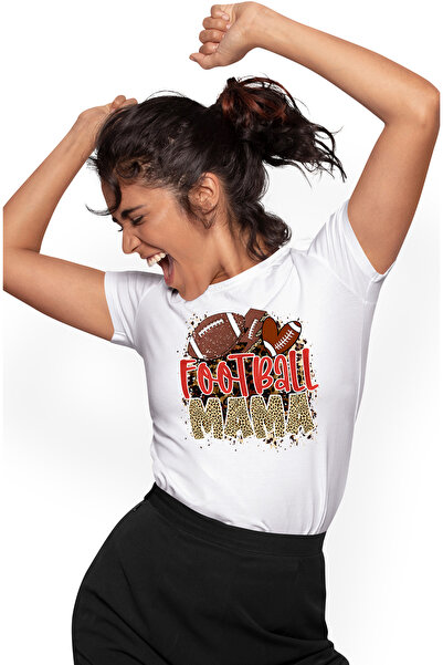 StoryGift Romania Tricou Femei cu minge de fotbal american, fulger cu mesajul...