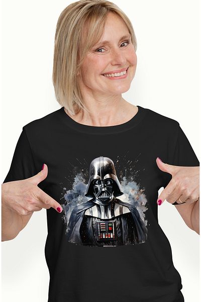 StoryGift Romania Tricou Femei Cu Darth Vader, Ilustratie, Razboiul Stelelor, Personaj, Iubitori D Blk_l