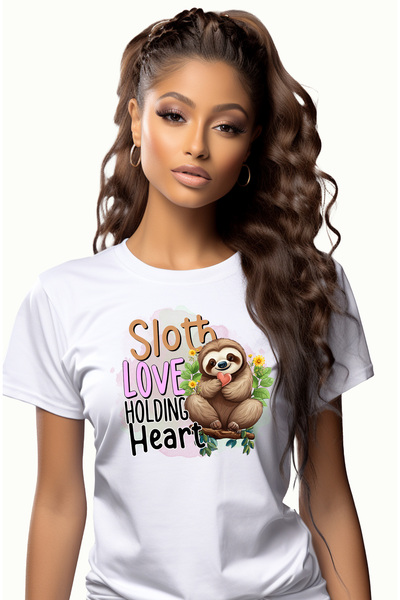 StoryGift Romania Tricou Femei Cu Animalul Sloth/lenes Cu Mesajul "sloth Love...