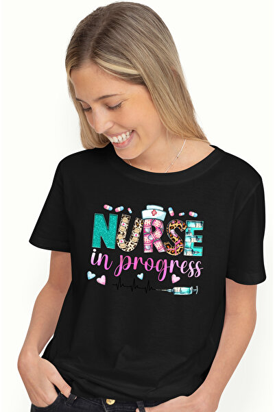 StoryGift Romania Tricou Femei Cu Mesajul "nurse In Progress", Profesie, Ilus...