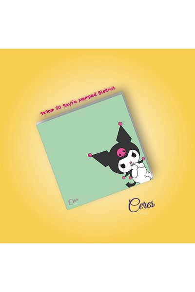 Ceres Studio Kuromi Sanrio Notebooks | Notepad | Notepad | Memo | 9X9 50 Page NOTEBOOK