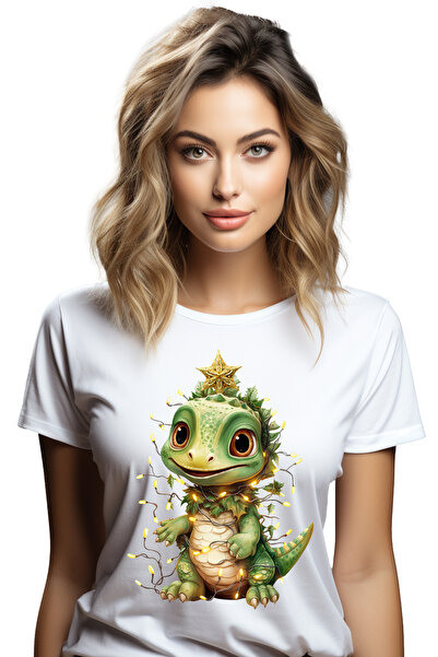 StoryGift Romania Tricou Femei Cu Un Dinozaur Micut, Verde, Ilustratie, Incur...