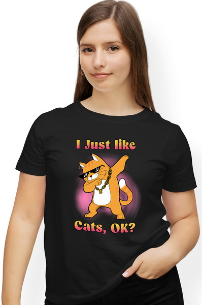 StoryGift Romania Tricou Femei Cu Pisica Cu Lant De Aur La Gat Cu Mesajul "i ...