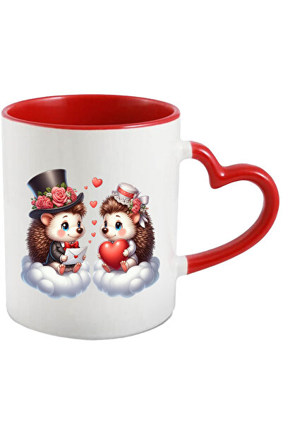 StoryGift Romania Cana Cu 2 Arici Care Stau Pe Norisori | Ilustratie | Inima ...