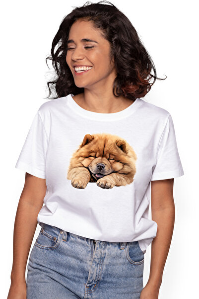StoryGift Romania Tricou Femei Cu Un Caine Blanos Care Doarme Lat, Ilustratie...