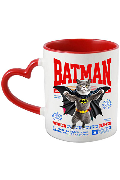 StoryGift Romania Cana Cu Scottish Fold Pisica In Costum De Batman Cu Pelerin...