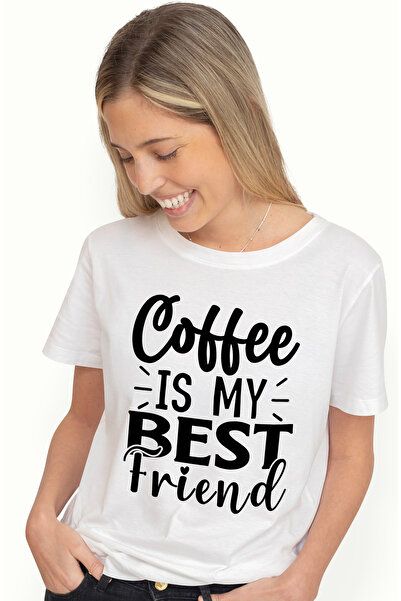 StoryGift Romania Tricou Femei Cu Mesajul "coffee Is My Best Friend" - Cafeau...