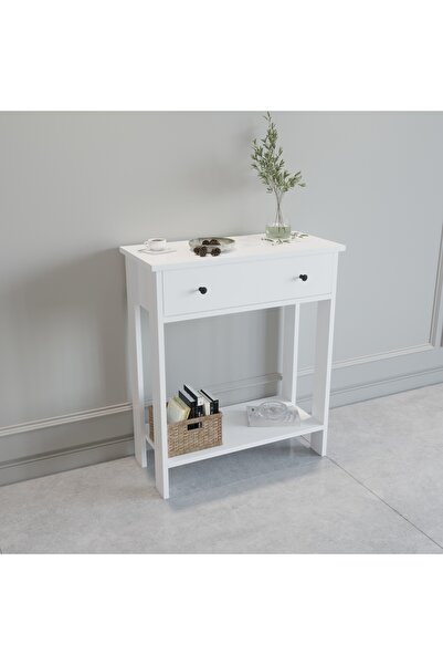 MANDOSİ Mandosi Mobilya 70 cm Beyaz Çekmeceli Dresuar Antre Hol