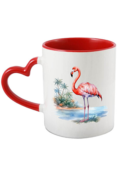 StoryGift Romania Cana Cu Pasarea Flamingo | Ilustratie | Palmieri | Roz | Ap...