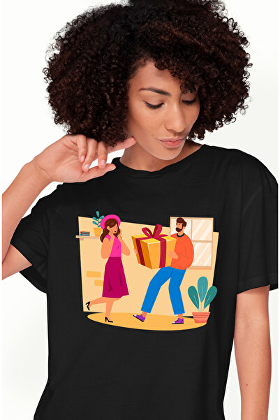 StoryGift Romania Tricou Femei Cu Aniversare, Cuplu, Cadou, Plante, Palarie, ...