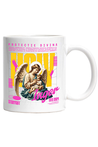 StoryGift Romania Cana Protectie Divina - Ingerul Pazitor, 330ml, Ceramic Cu ...