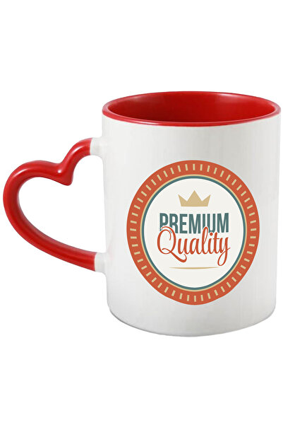 StoryGift Romania Cana Cu Mesaj In Engleza Premium Quality, Coroana, Insigna, Cerc, Multicolor 330, Cu Maner Inim Stg