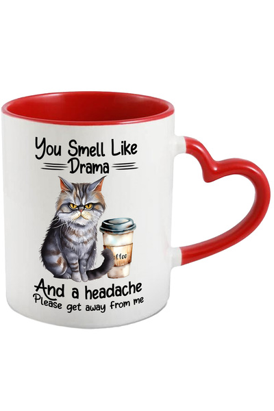 StoryGift Romania Cana Cu Pisica Iritata Cu Mesajul "you Smell Like Drama And...
