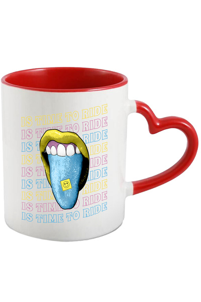 StoryGift Romania Cana Cu Mesaj In Engleza Is Time To Ride, Limba, Buze, Stic...