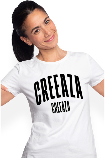 StoryGift Romania Tricou Femei Cuvantul Creeaza, Motivational, Self Help, Int...