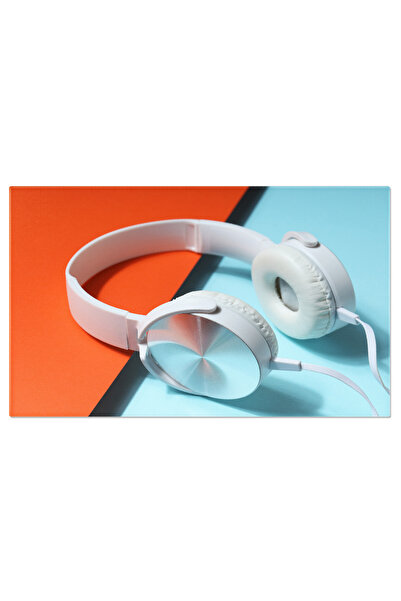 StoryGift Romania Tablou Canvas: Audiere Muzica, Headphones Moderne, Tehnolog...