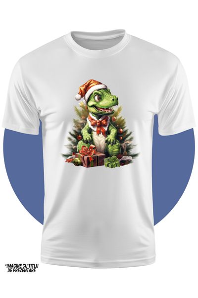 StoryGift Romania Tricou Copii Cu Un Pui De Dinozaur Fericit, Ilustratie, A Primit Cadouri, Recunoscator, Br