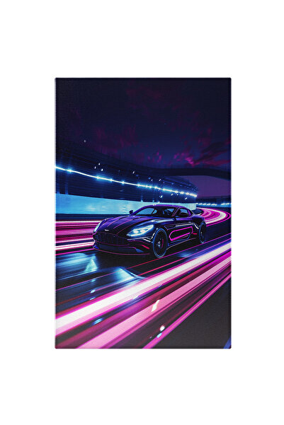 StoryGift Romania Tablou Canvas Frumoasa Masina Stralucitoare Mov Aston Marti...