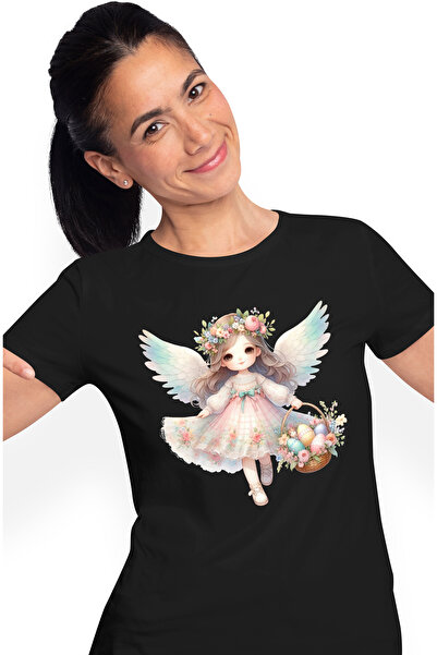 StoryGift Romania Tricou Femei Cu O Fetita Cu Aripi De Ingeras, Ilustratie, F...