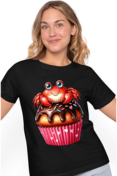 StoryGift Romania Tricou Femei Cu Un Rac Micut, Ilustratie, Sta Pe O Briosa, ...