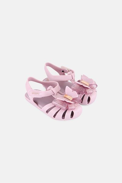 ZAXY Toddlers Girl Butterfly Velcro Sandals, Light Purple