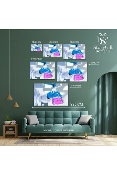 StoryGift Romania Tablou Canvas Om De Stiinta Utilizand Metoda De Titratie In Laborator Pentru Analiza Substantel