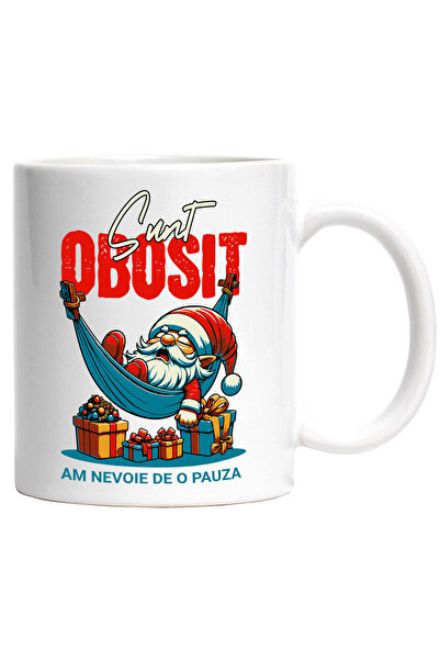 StoryGift Romania Cana Cu Mos Craciun Somnoros In Hamac Cu Cadouri Colorate T...