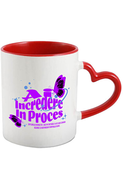 StoryGift Romania Cana Ai Incredere In Proces, 330ml, Ceramica Cu Maner Inima...