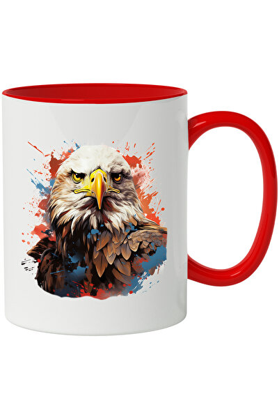 StoryGift Romania Cana Cu Vultur, Splash, Vopsea, Pene, Animal, Pasare, Multi...