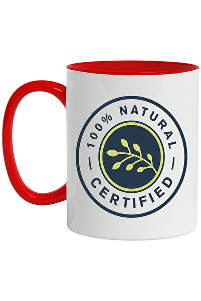 StoryGift Romania Cana Cu Mesaj In Engleza 100% Natural, Ramura, Frunza, Cerc...