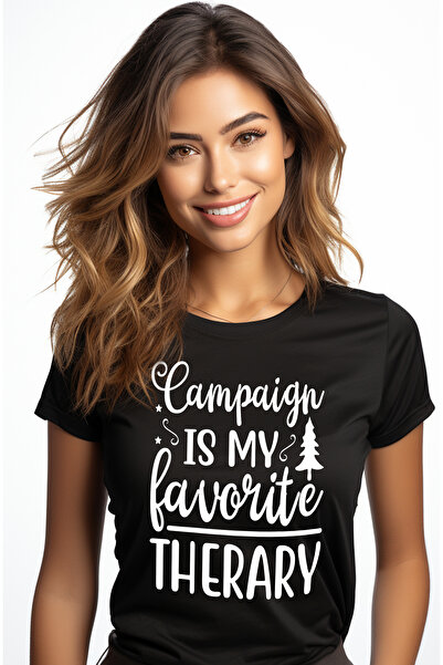 StoryGift Romania Tricou Femei Cu Mesajul "camping Is My Favorite Therapy" - ...