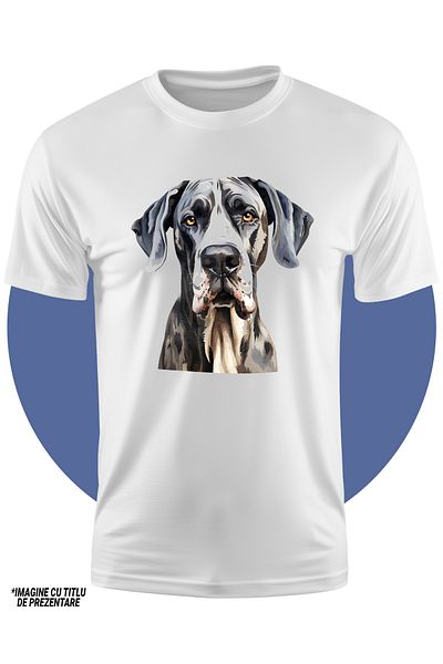 StoryGift Romania Tricou Copii Cu Un Caine Serios, Ilustratie, Putin Suparat, Pentru Iubitorii De Caini, Pri