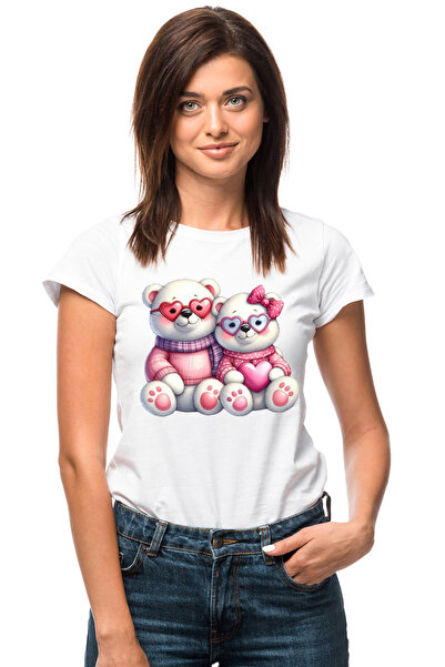 StoryGift Romania Tricou Femei cu 2 ursuleti apropiati, ilustratie, funda, oc...